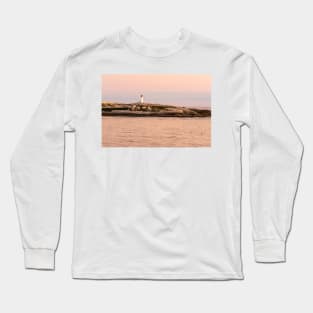 Peggy's Cove lighthouse at sunset Long Sleeve T-Shirt